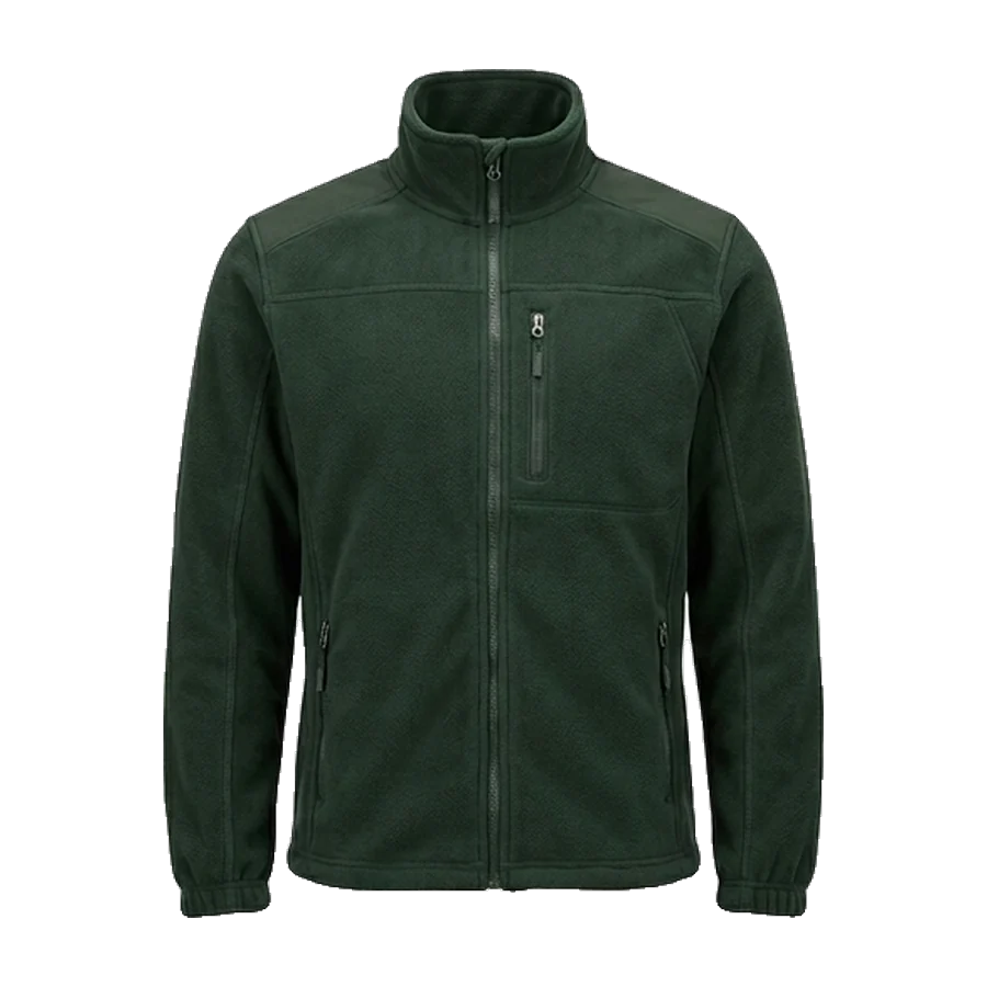 Fleece jacket in bottle green