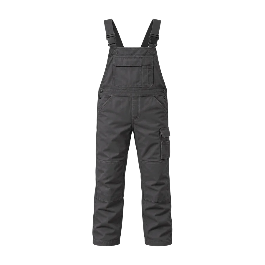 Classic Canvas Bib & Brace in charcoal