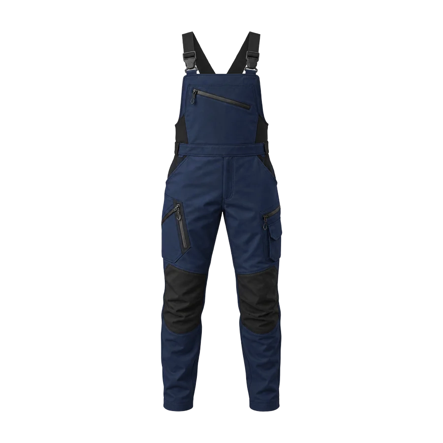 Technical Stretch Bib & Brace in navy and black