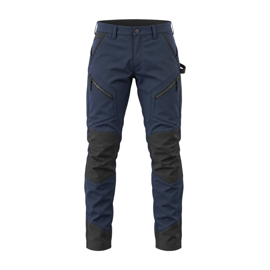Stretch Articulated Work Trousers in navy