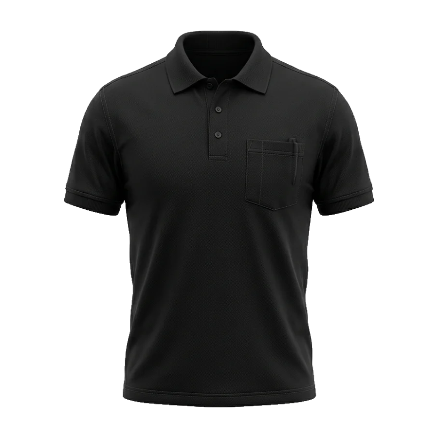 Polo shirt in black