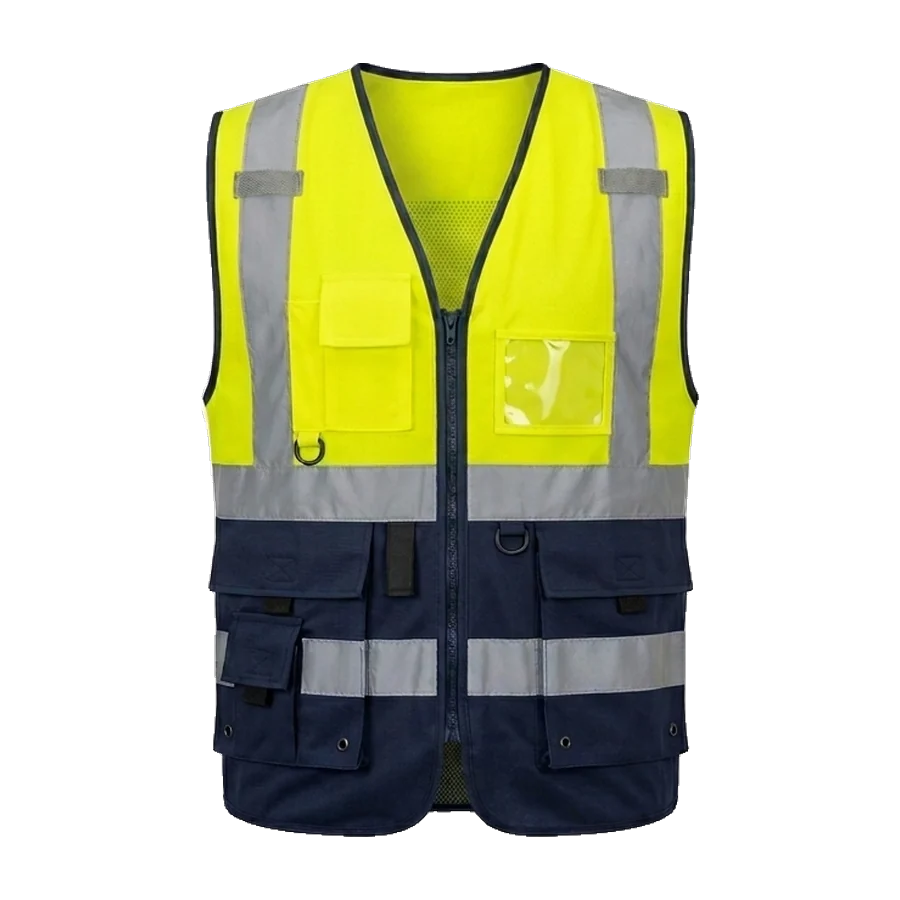 Hi-vis safety vest in hi-vis yellow